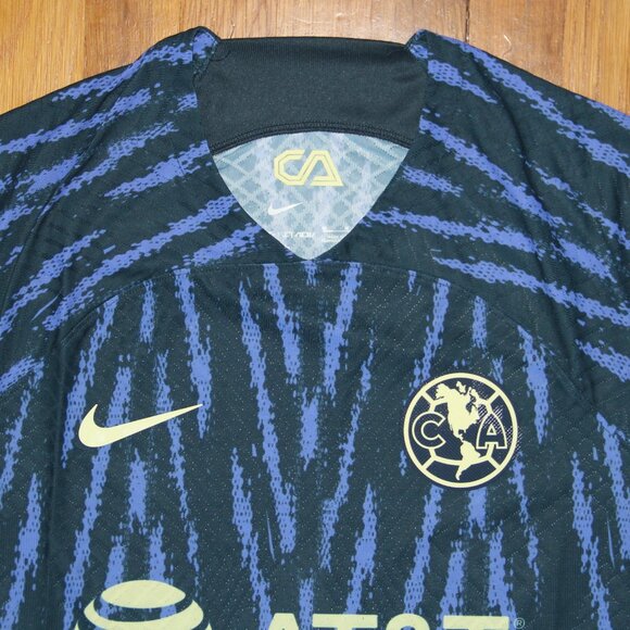 Nike Club America Vapor Match ADV Soccer Jersey Mens M L Blue - Picture 2 of 7